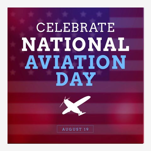 Celebrate National Aviation Day Inspirational Poster Design - Download Free Stock Templates Pikwizard.com