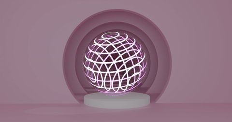 Futuristic Glowing Globe in Archway Setting - Download Free Stock Images Pikwizard.com
