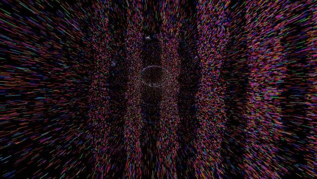 Dynamic Multicolor Vortex in Digital Cybernetic Space