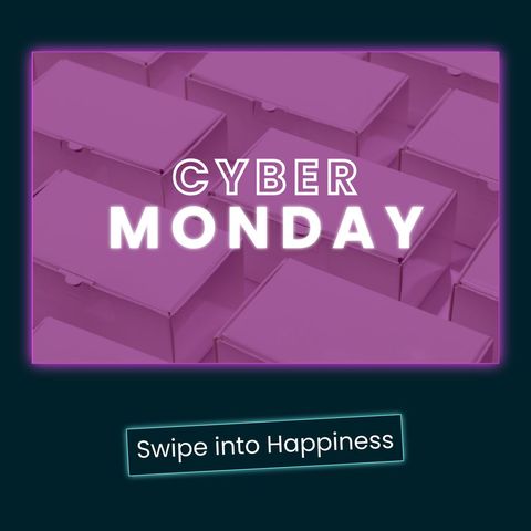 Cyber Monday Sale Promotion on Purple Background - Download Free Stock Templates Pikwizard.com