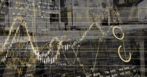 financial data analysis overlaying urban development - Download Free Stock Images Pikwizard.com