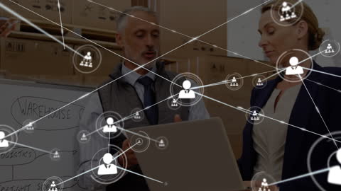 Business Networking and Global Connections in Modern Office