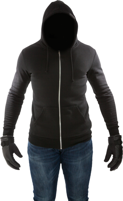 Thief Wearing Black Hoodie and Gloves on Transparent Background - Download Free Stock Videos Pikwizard.com