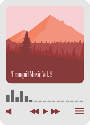 tranquil mountain art for music interface with transparent background - Download Free Stock Videos Pikwizard.com