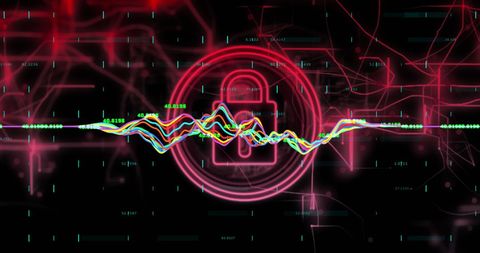 Cybersecurity Concept Padlock with Digital Code Visuals - Download Free Stock Images Pikwizard.com