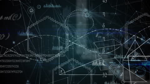 Abstract Digital DNA Helix and Scientific Data Matrix Concept