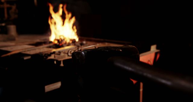 Iron rod being heated in fire at workshop 4k - Download Free Stock Photos Pikwizard.com