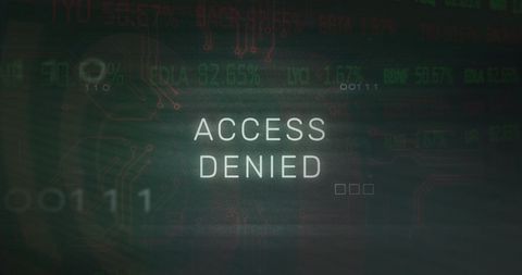 Access Denied Warning Security Interface with Trading Background - Download Free Stock Images Pikwizard.com