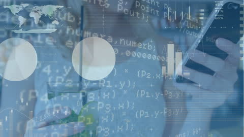 Overlay of Data and Smartphone in Digital World