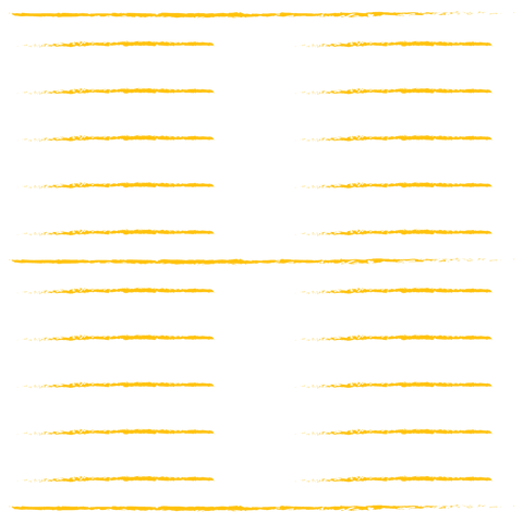 Yellow hand-drawn lines on transparent background