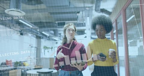 Digital Data Analysis by Businesswomen Team in Office Environment