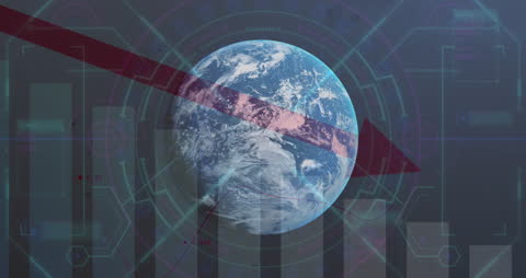 Global Data and Digital Interface Conceptual Visualization