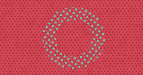 Green Circle on Red Patterned Background: Modern Abstract Art - Download Free Stock Images Pikwizard.com