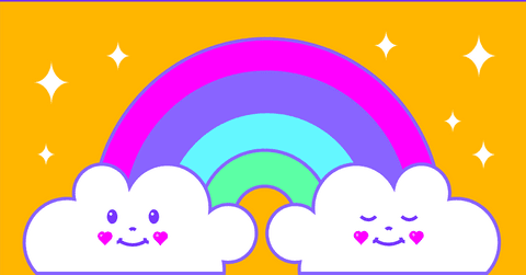 Cute Rainbow and Cloud Characters on Transparent Whimsical Background - Download Free Stock Videos Pikwizard.com