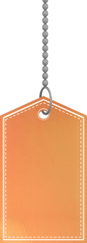 Orange Transparent Tag with Blank Copy Space on Chain - Download Free Stock Videos Pikwizard.com