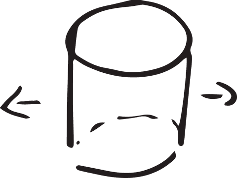 simple transparent tall cylinder with directional arrows - Download Free Stock Videos Pikwizard.com