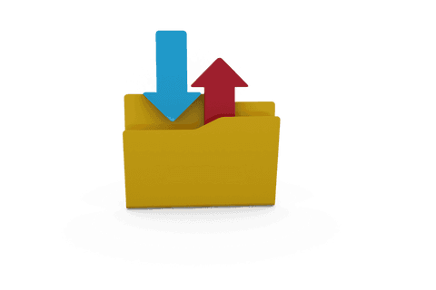 transparent folder with upload and download arrows symbol - Download Free Stock Videos Pikwizard.com