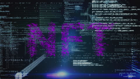 Dynamic NFT Graphic with Digital Code Overlay