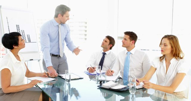 Business Team Meeting in Modern Boardroom - Download Free Stock Images Pikwizard.com