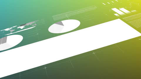 Futuristic Data Visualization on Green Gradient Background