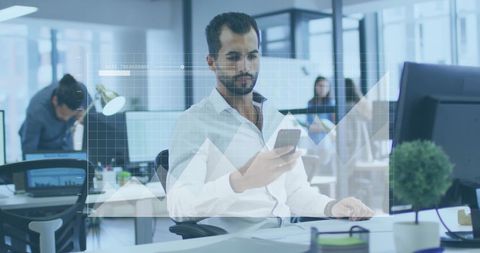 Business Professional Analyzing Financial Data on Smartphone in Modern Office - Download Free Stock Images Pikwizard.com