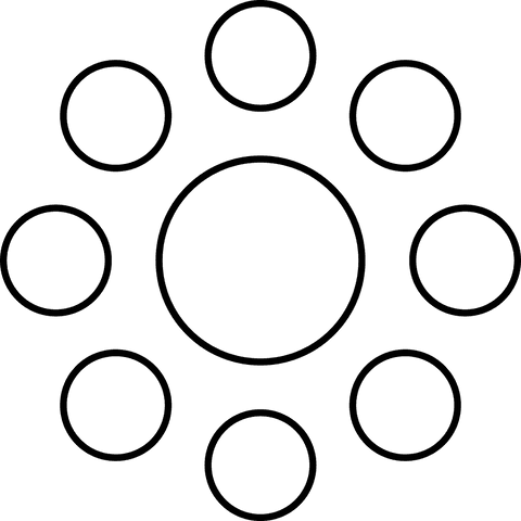 Abstract geometric shape with transparent background illustration