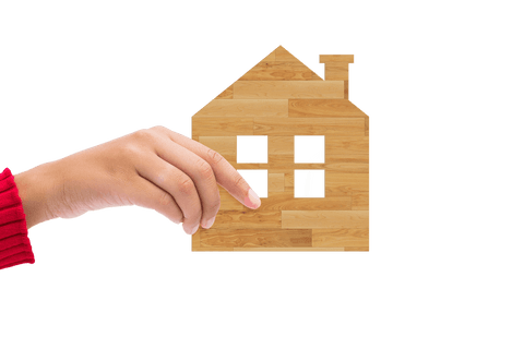 hand holding wooden house on transparent background for real estate concepts - Download Free Stock Videos Pikwizard.com