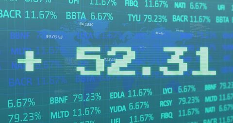 Dynamic Stock Market Data Display with World Map Background - Download Free Stock Images Pikwizard.com