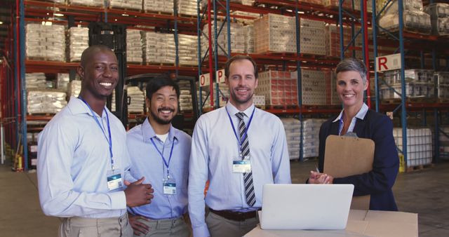 Team of Diverse Warehouse Managers Collaborating - Download Free Stock Images Pikwizard.com