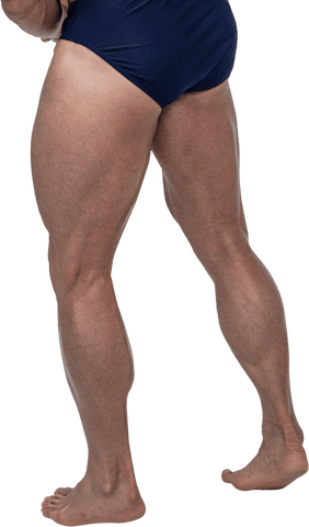 Transparent Background Male Athlete Muscular Legs in Blue Shorts - Download Free Stock Videos Pikwizard.com