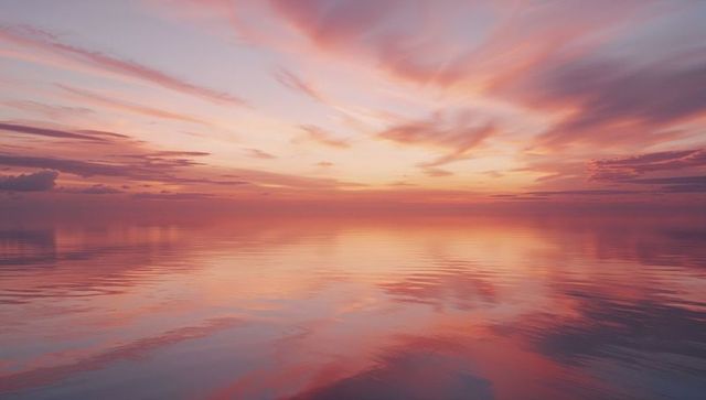 Serene Sunrise Seascape with Mirror-Like Reflections