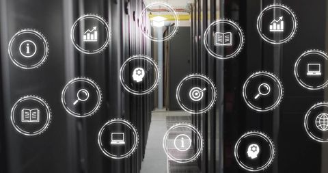 Digital Innovation and Data Processing in Modern Server Room - Download Free Stock Images Pikwizard.com