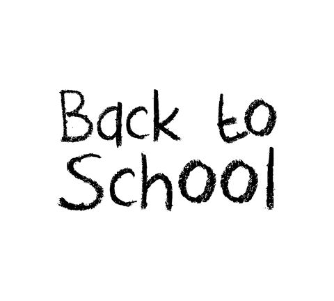 Back to school text on transparent background for seasonal designs