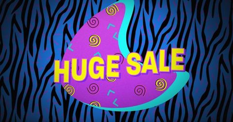 Retro themed huge sale promotion graphic