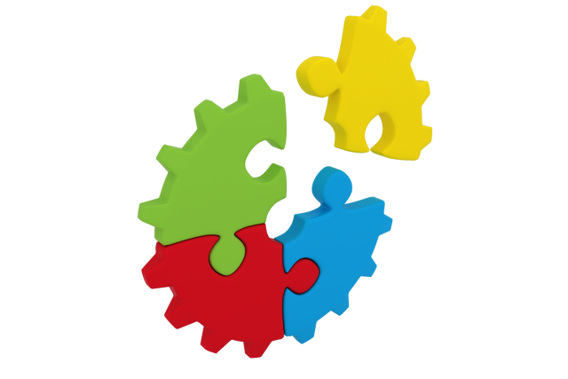 Colorful Gear Jigsaw Puzzle with Missing Piece Showing - Download Free Stock Videos Pikwizard.com