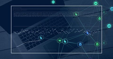 Digital Network Connectivity with Advanced Data Processing Interface - Download Free Stock Images Pikwizard.com