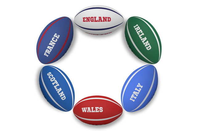 Rugby Nations Text on Balls in Circular Formation Transparent Design - Download Free Stock Videos Pikwizard.com