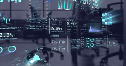 Financial Data Visualization in Modern Business Office - Download Free Stock Images Pikwizard.com