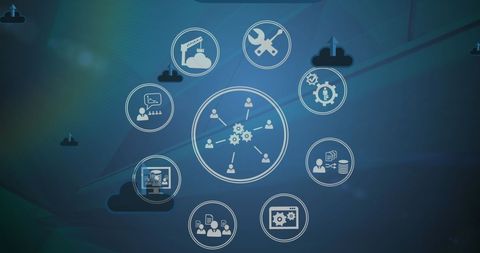 Digital Transformation and Cloud Technology Icons Illustration - Download Free Stock Images Pikwizard.com