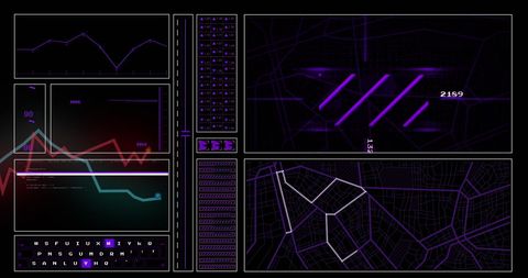 Futuristic Data Processing Interface with Graphical Elements - Download Free Stock Images Pikwizard.com