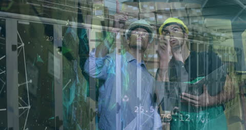 Warehouse Technology Integration with Animated Data Overlay