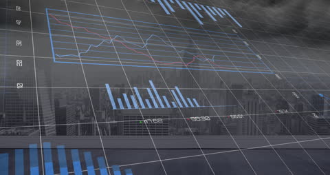 Financial Data and Analytics Global Technology Concept