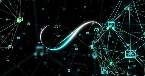 Digital Network with Infinite Connectivity Symbol