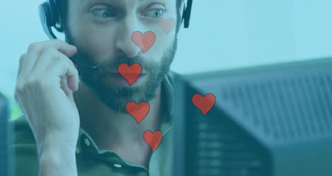 Customer Support Representative Having Positive Call Experience