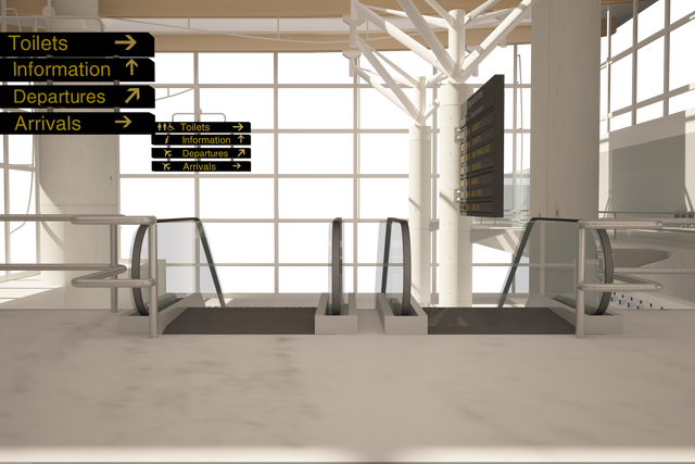 Transparent Illustration of Modern Airport Interior - Download Free Stock Videos Pikwizard.com