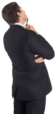 Caucasian Businessman in Formal Suit Isolated on Transparent Background