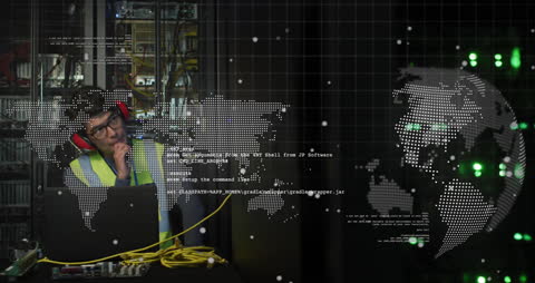 Technology Specialist Monitoring Global Network Connections