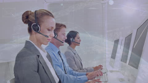 Global Connectivity in Modern Call Center Office