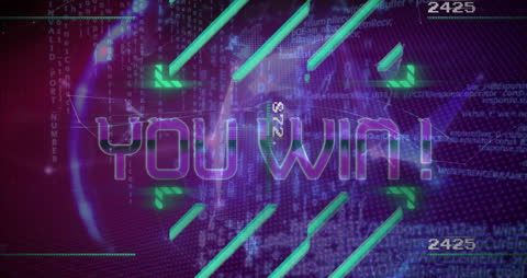 Digital Gaming Interface with Winning Animation