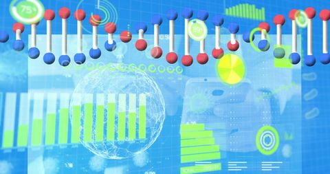 dna and data analytics digital interface for science and ai technologies - Download Free Stock Images Pikwizard.com